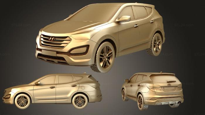 Автомобили и транспорт (Hyundai СантаФе, CARS_1946) 3D модель для ЧПУ станка